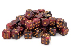 Bag O' D6's 12mm 50ct - Vorpal Blood Red & Black